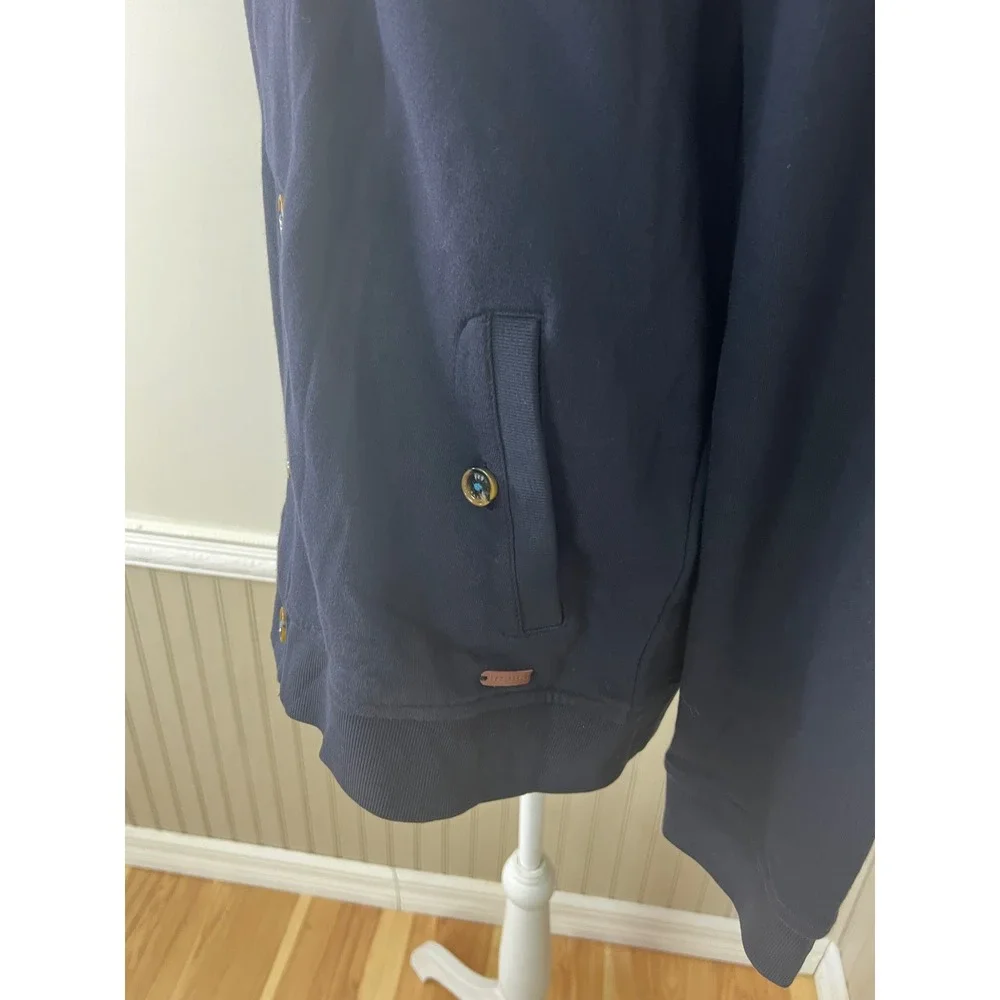 Ted Baker London Mens Navy Blue Button Front Jersey Cardigan Sweater Size 5 XL